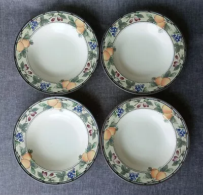 4 Mikasa Intaglio CAC29 Garden Harvest Soup & Cereal Bowls • $39.90