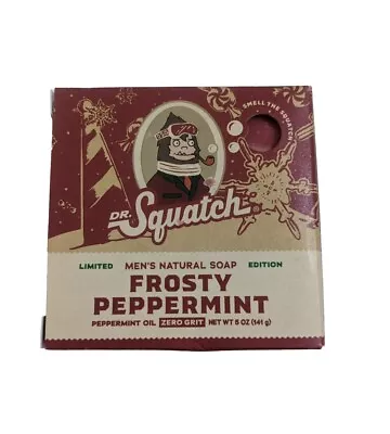 Dr. Squatch Frosty Peppermint Limited Edition Soap Cold Process Natural Oil 5 Oz • £10.60