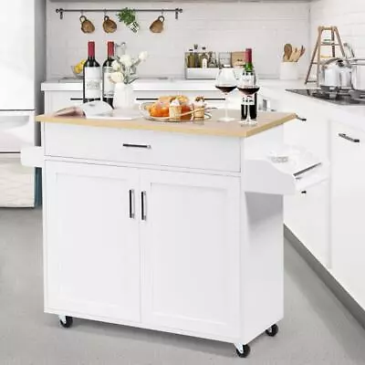 Kitchen Trolley Cart Island Countertop Cupboard Cabinet Storage Shelf Drawer • $292