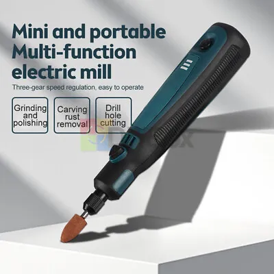 Mini Cordless Electric Drill Grinder Engraving Pen Variable 3-Speed Rotary Tools • $15.19