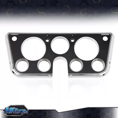 Dash Bezel Black/Chrome 7 Hole Fit For 67-72 Chevy/GMC Truck Blazer Jimmy • $30.79