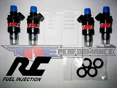 RC 550cc Fuel Injectors Fit Denso Turbo 4G63T EVO VIII IX X FC3S 13B 20B 4AGE • $720.87