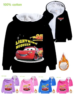Popular Lightning McQueen Children's Zipper Thick Hoodie Coat Winter Cotton • £25.07