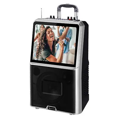 15  TouchScreen Wheeled Karaoke System W 8  Built-In Speaker & Mic (IQ-1508DJWK) • $285.49