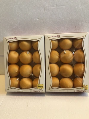 $14.99 • Buy Christmas Ornaments Vintage 12  Pyramid Satin Unbreakable Balls