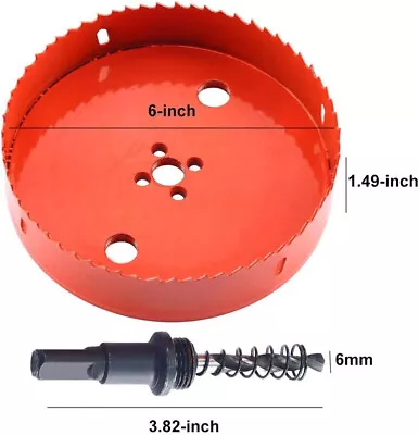 6  (150mm) Hole Saw Blade For CornHole Boards Hole Drilling Cutter Bi-Metal Tool • $19.92