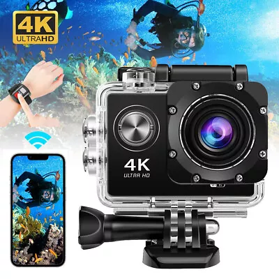 HD Action Camera WiFi 4K Sports Camera For Vlog LCD Camcorder Underwater Camera • $31.89