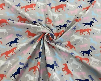 Cotton Jersey Fabric Animals Themed Stretch Soft Colourful Knit Dressmaking • £11.50