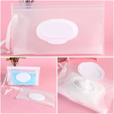 Cleaning Cosmetic Container Napkin Storage Pouch Wet Wipes Bag Mask Case • £3.26