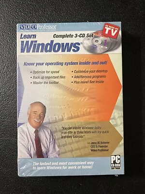 Video Professor Learn Windows Complete 3-cd Set Vintage New Factory Sealed • $17.49