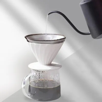 Stainless Steel Coffee Filter Cone Reusable Coffee Filter For Hand Drip Coffee • $12