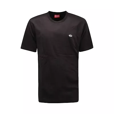 0424AQ Maglia Uomo DIESEL Man T-shirt Black  T-JUST-DOVAL-PJ A03819 • £82.08