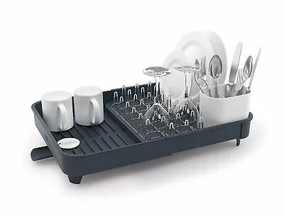 Joseph Joseph Expandable-Extend Dish Drying Rack Cutlery Drainer Drain Tray Grey • $126.13