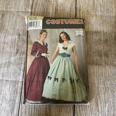 Simplicity 7312 Civil War Era Dress Jacket Skirt Cape Pattern Sz 10 12 14 UNCUT • $15