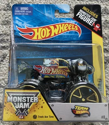 Hot Wheels Firestorm 2014 Team Hot Wheels MONSTER JAM Track Ace Tires#8 W/Figure • $20.88