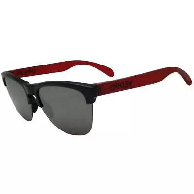 Oakley OO 9374-20 63 Frogskins Lite Matte Black Translucent Red Prizm Sunglasses • $88.07