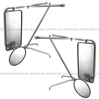 Door Mirror W/ Bracket Arm Stainless - LH & RH Fit: International 4700 4900 8100 • $249