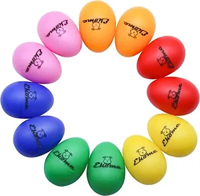 12 Pcs Plastic Egg Shakers Percussion Musical Egg Maracas 6 Colors Easter Eggs • $16.56