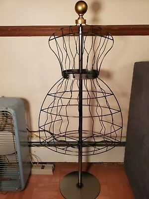 Vintage Inspired Wire Dress Form 40  Hand Welded Forged Beautiful Spins • $129.99