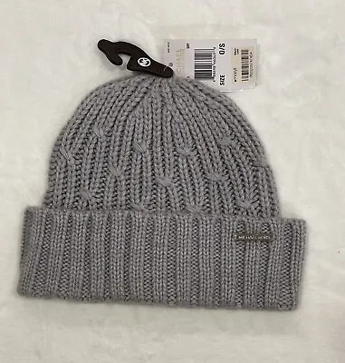 Michael Kors Women`s Knit Teddy Fleece Winter Beanie Hat One Size GRAY NWT • $14.99