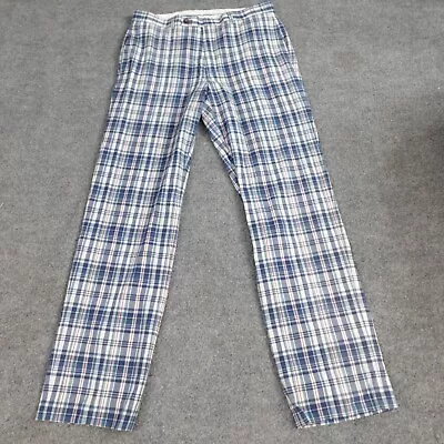 Lauren Ralph Lauren Men Pants 32 X 31 Blue Plaid Cotton Lightweight Madras • $35.92