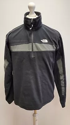 £24.99 • Buy Jj274 Mens The North Face Tka 100 Black 1/4 Zip Fleece Base Layer Top Uk M Eu 50