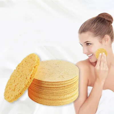 10X Cellulose Sponge Facial Skin Cleansing Exfoliate Pad Face Clean Remover DH • £3.47