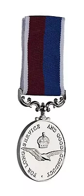 Full Size Royal Air Force Long Service And Good Conduct Medal. ERII RAF. Silver • £9.99