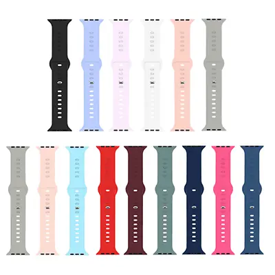 $7.69 • Buy Sport Silicone Band 38/40/41/42/44/45MM For Apple Watch Series 7 6 5 4 3 2 1 SE 