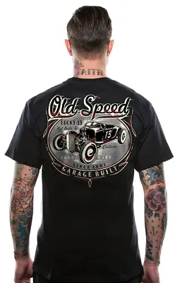 $25.99 • Buy Lucky 13  Old Custom   Black T-Shirt Hot Rods Rockabilly Kustom Kulture