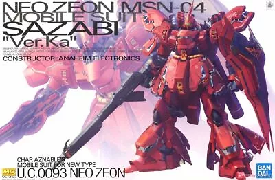 $305.53 • Buy Gundam MG Master Grade Sazabi MS-04 Ver. Ka 1/100 Model Kit Gunpla Bandai