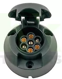 7 Pin Socket 12N 12V Female Trailers Cars Vans Caravan ISO 1724 Maypole • £5.88