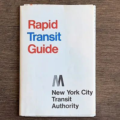 Vintage 1969 Revised NEW YORK CITY Rapid Transit Guide SUBWAY MAP MTA • $50