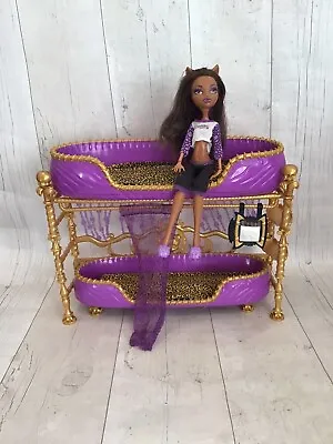 Monster High - Dead Tired Clawdeen Wolf & Bunk Bed Set Room To Howl • $93.34