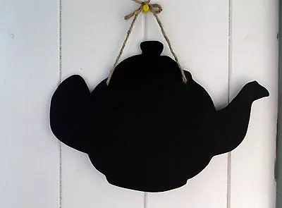 £6.95 • Buy TEAPOT SHAPE Chalkboard Cafe Tea Shop Menu Sign Kitchen Memo Plaque Blackboard