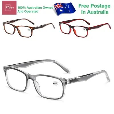 Mens Ladies Magnifying Eyewear Fashion Nerd Reading Glasses +1.0 - +6.0 • $14.95