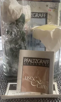 $7.99 • Buy NEW Pfaltzgraff GALAXY Pilars 2 FLOATING CANDLE VASE SET Floral Insert Turkey