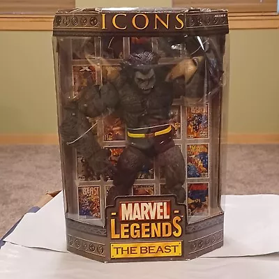 Marvel Legends Icons THE BEAST 12  Action Figure W/Book Toy Biz 2006  • $39.95