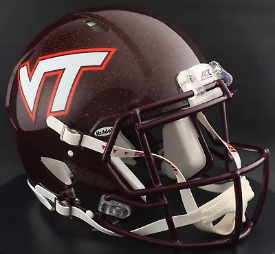 VIRGINIA TECH HOKIES NCAA Riddell Speed Full Size AUTHENTIC Football Helmet • $289.99