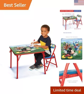 Mickey Mouse Toddler Table & Chair Set - Sturdy Metal Construction - Ages 2-5 • $75.99