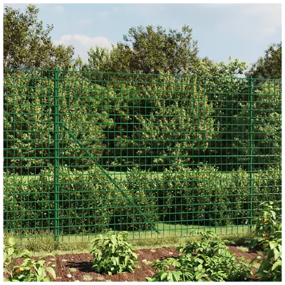 VidaXL Wire Mesh Fence Green 1.4x25 M Galvanised Steel • £220.99