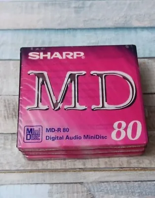Sharp Minidisc Md-r 80 Digital Audio Recordable Md X3 • £11.99