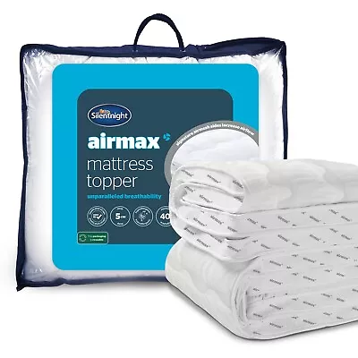 Silentnight Airmax 5cm Mattress Topper Breathable Cool Single Double King SuperK • £26.99