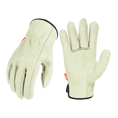 Vgo 1/2/3Pairs Cowhide Grain Leather DriversOutdoor Work Safety Gloves(PA9501) • $11.03