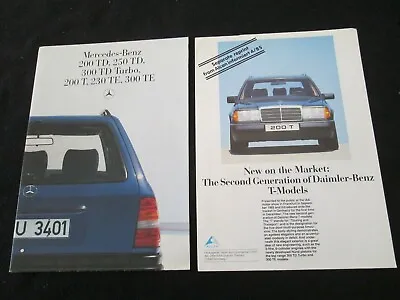 1987 Mercedes 300TD Turbo Diesel Brochure 200TD TE Station Wagon Catalog English • $24.98
