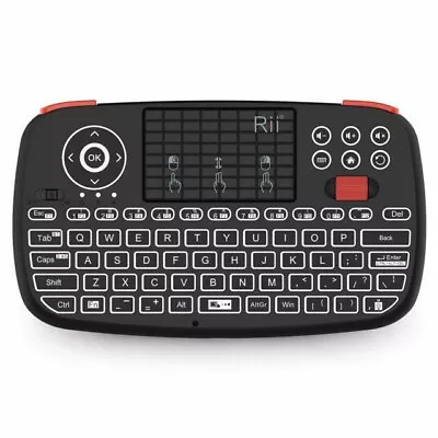 Geniune Rii Mini Keyboard With Touchpad Dual Mode 2.4Ghz + Bluetooth Backlit • $19.99