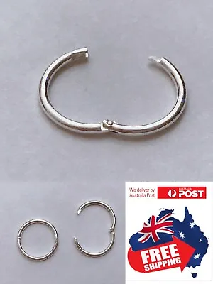 $7.55 • Buy S925 Solid Sterling Silver Hinged Hoop Segment Sleeper Nose Ear Ring Made In AU