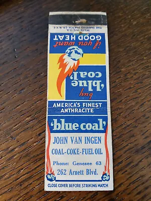 Vintage Matchbook: DL&W Blue Coal John Van Ingen Rochester NY • $5.99