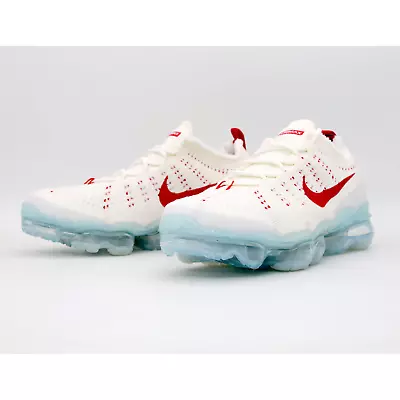 Nike Air VaporMax 2023 Flyknit Men's Shoes - Free Shipping-White Red • $159.20