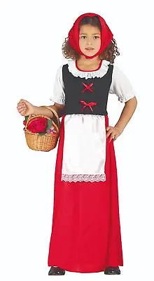 Child Red Innkeeper's Wife Nativity Christmas Play Fancy Dress Costume • £13.99